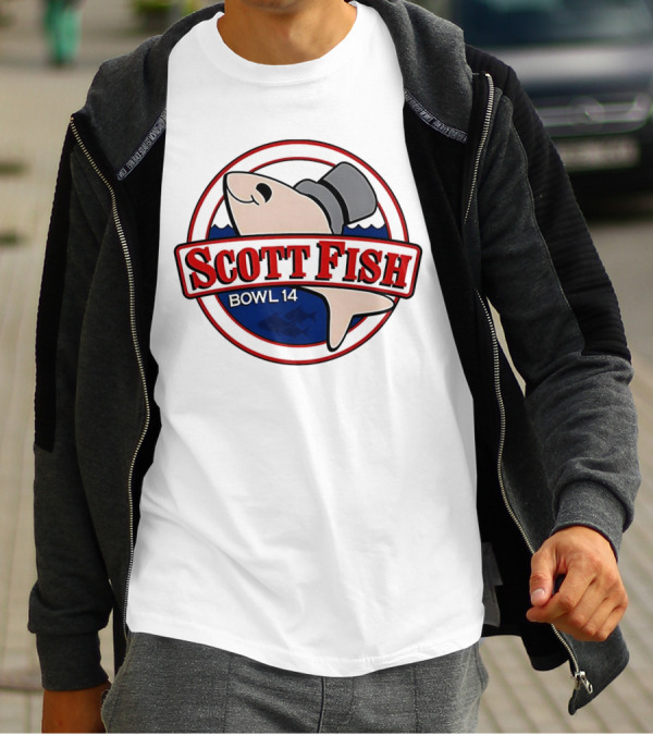 Scott Fish Bowl 14 Shark With Top Hat T-Shirt