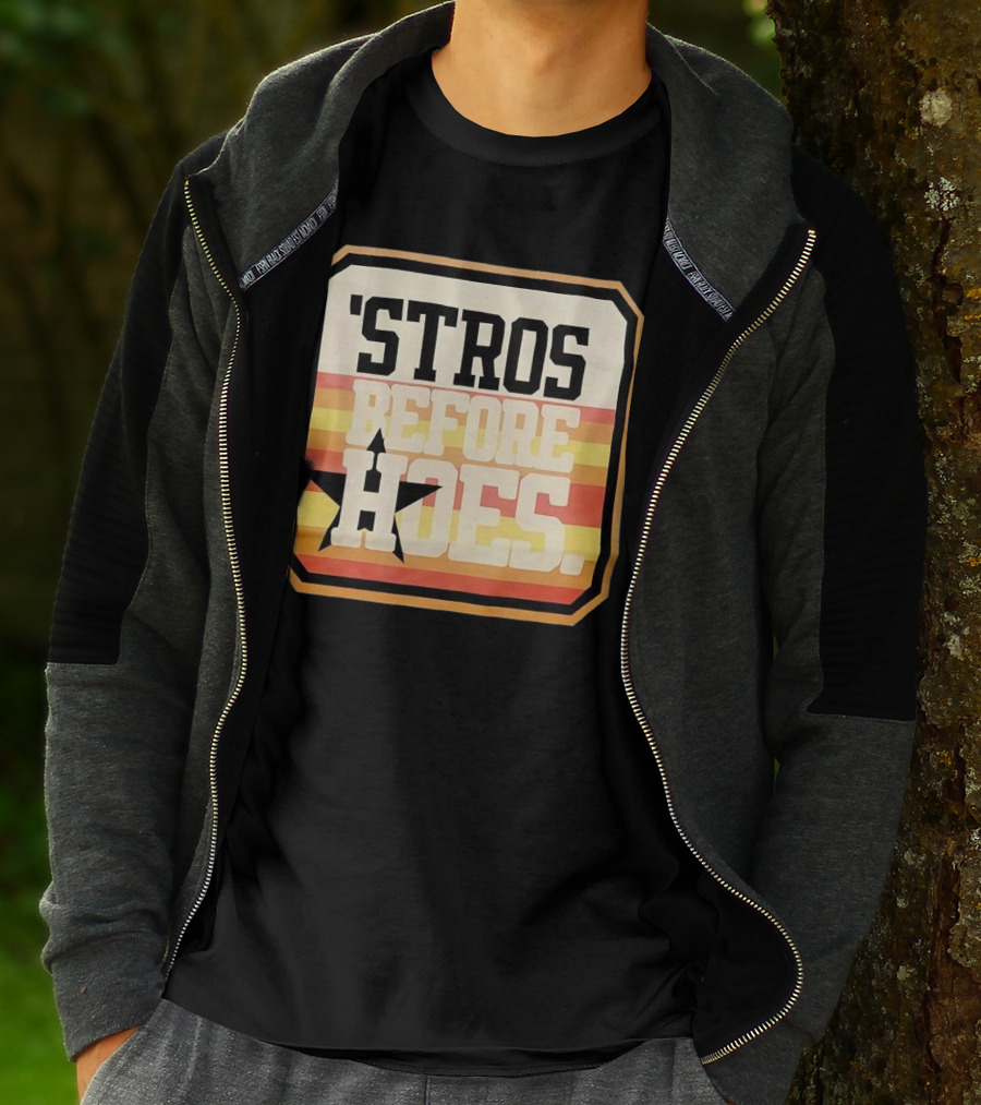 'Stros Before Hoes Houston Astros Star Retro T-Shirt