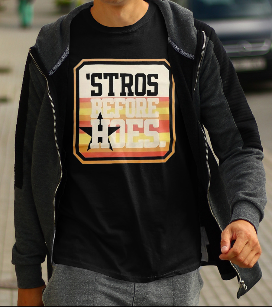'Stros Before Hoes Houston Astros Star Retro T-Shirt