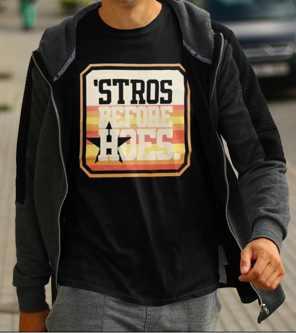 'Stros Before Hoes Houston Astros Star Retro T-Shirt