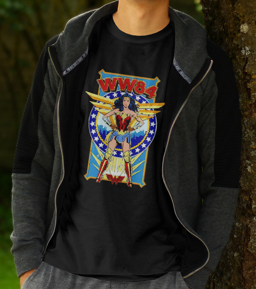 WW84 Wonder Woman Retro Superhero Wings And Stars T-Shirt