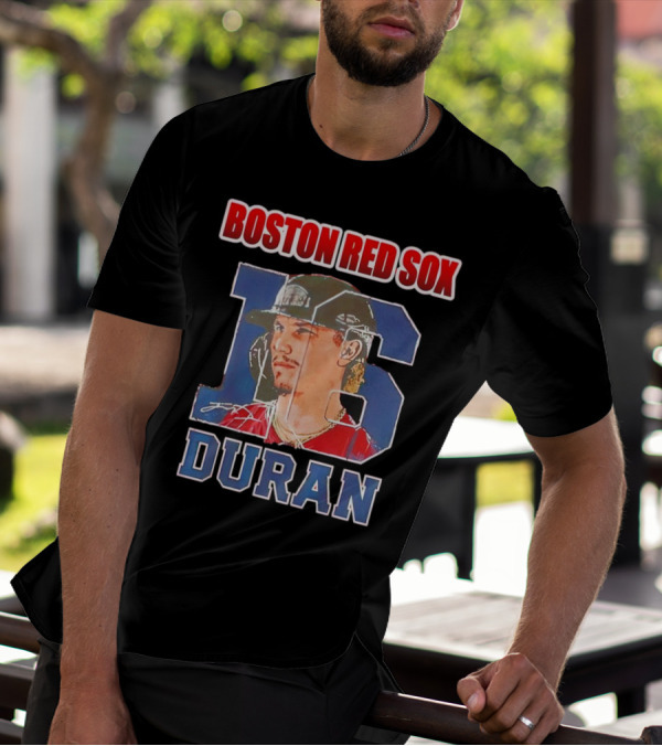 Boston Red Sox Jarren Duran 16 Portrait Patch T-Shirt