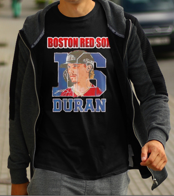 Boston Red Sox Jarren Duran 16 Portrait Patch T-Shirt