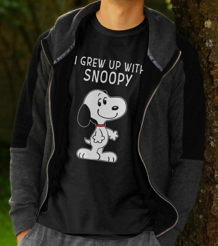 I Grew Up With Snoopy Peanuts Character Nostalgic Fun T-Shirt