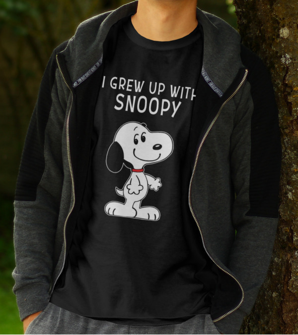 I Grew Up With Snoopy Peanuts Character Nostalgic Fun T-Shirt