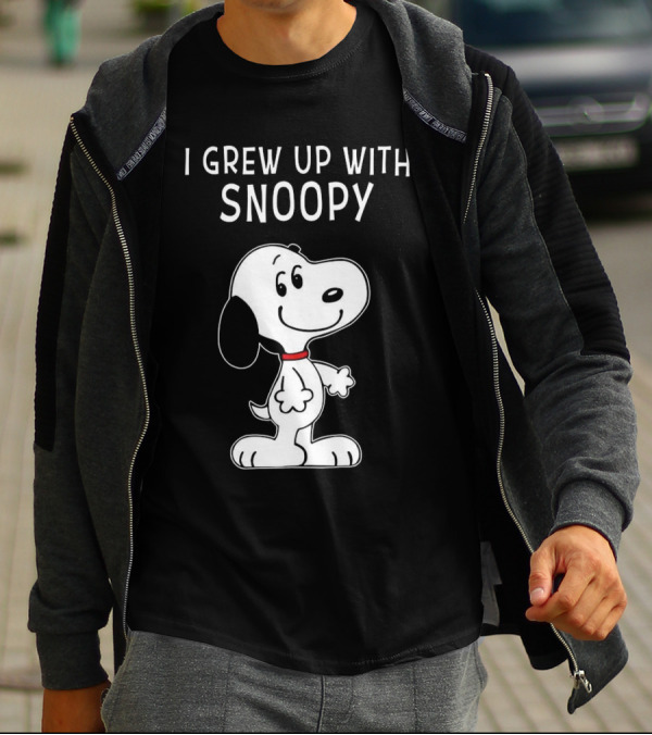 I Grew Up With Snoopy Peanuts Character Nostalgic Fun T-Shirt
