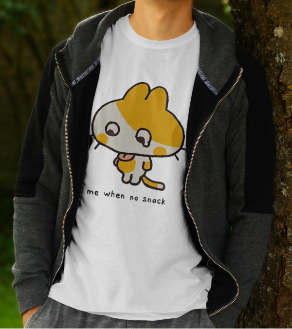 Liliuhms Me When No Snack Cat Cute Character T-Shirt