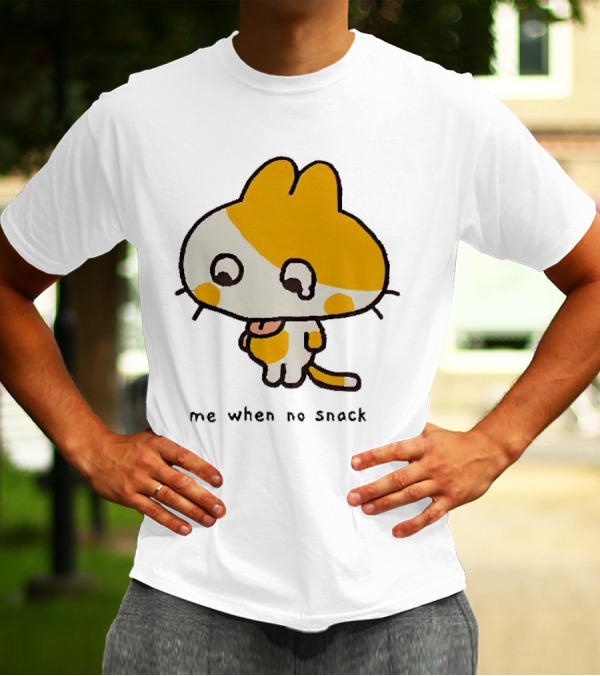 Liliuhms Me When No Snack Cat Cute Character T-Shirt