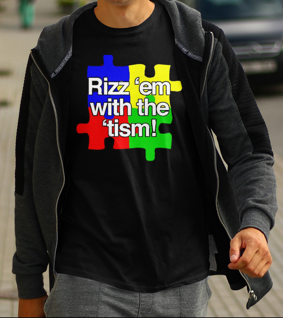 Rizz 'em With The ’Tism Puzzle Pieces T-Shirt