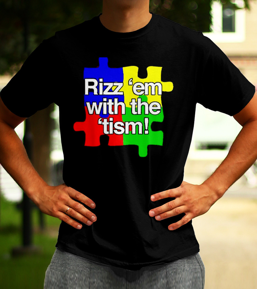 Rizz 'em With The ’Tism Puzzle Pieces T-Shirt