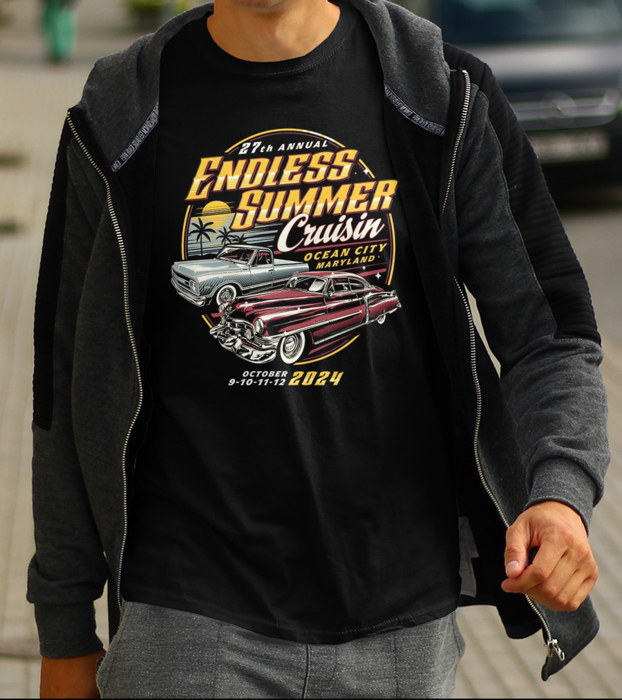 27th Annual Endless Summer Cruisin Ocean City Maryland October 9-10-11-12 T-Shirt