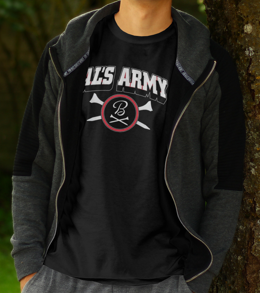 AL'S ARMY B With Crossed Bats Baseball T-Shirt