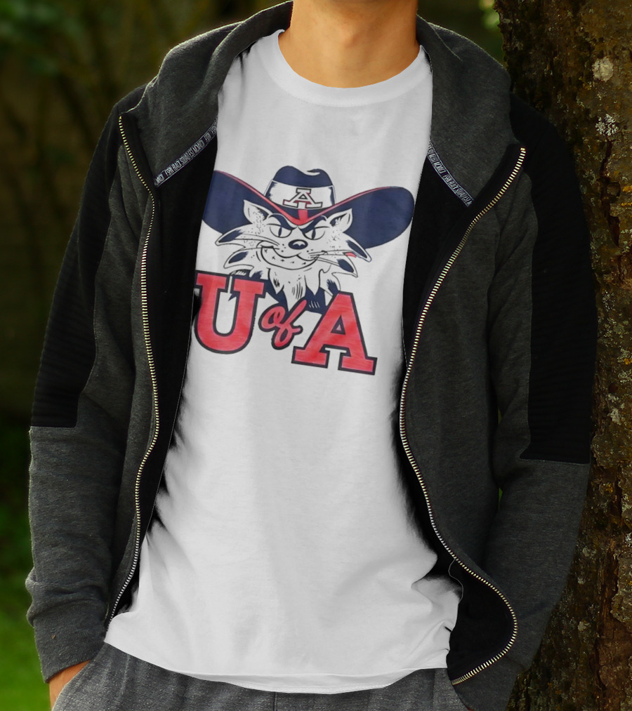 Arizona Wildcats U Of A Mascot Cowboy Hat T-Shirt