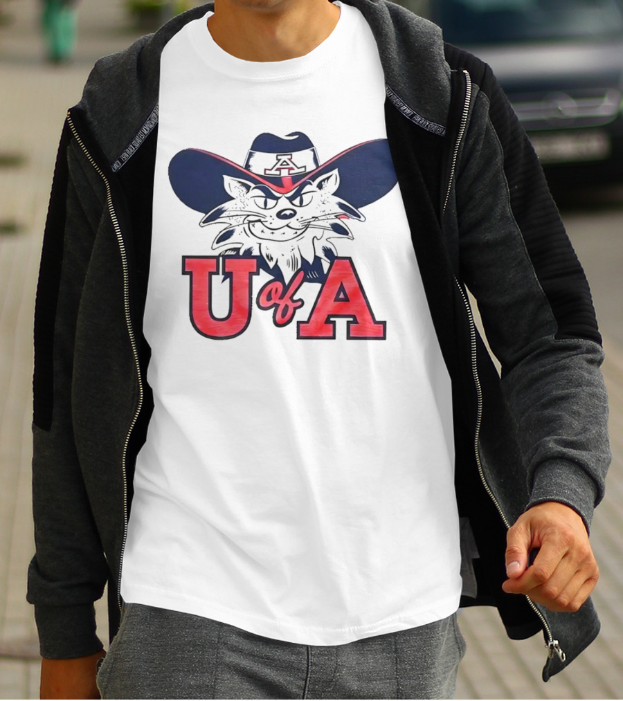 Arizona Wildcats U Of A Mascot Cowboy Hat T-Shirt