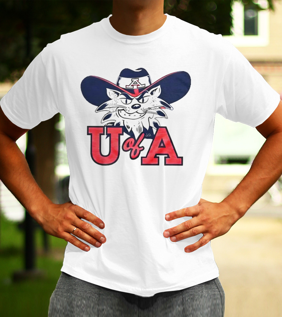 Arizona Wildcats U Of A Mascot Cowboy Hat T-Shirt