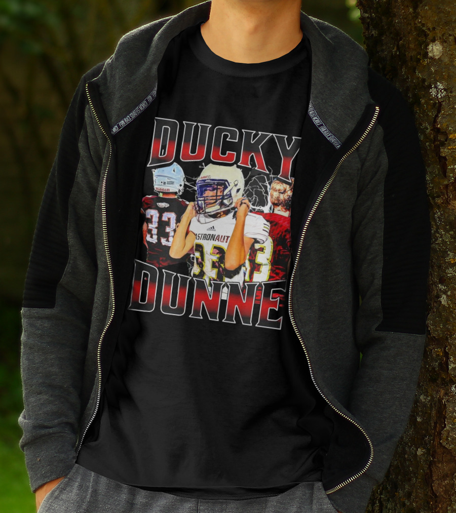 Ducky Dunne Astronaut 33 Football Player T-Shirt