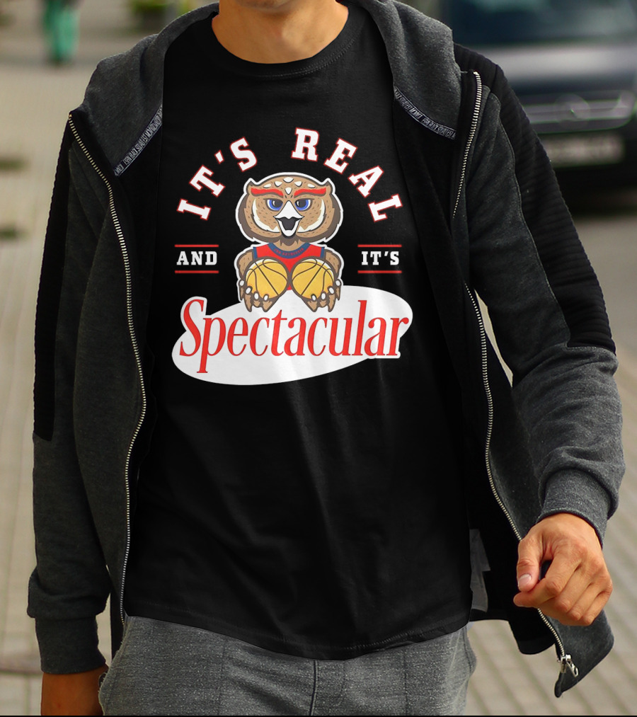 It's Real And It's Spectacular Florida Atlantic Owls Mascot T-Shirt