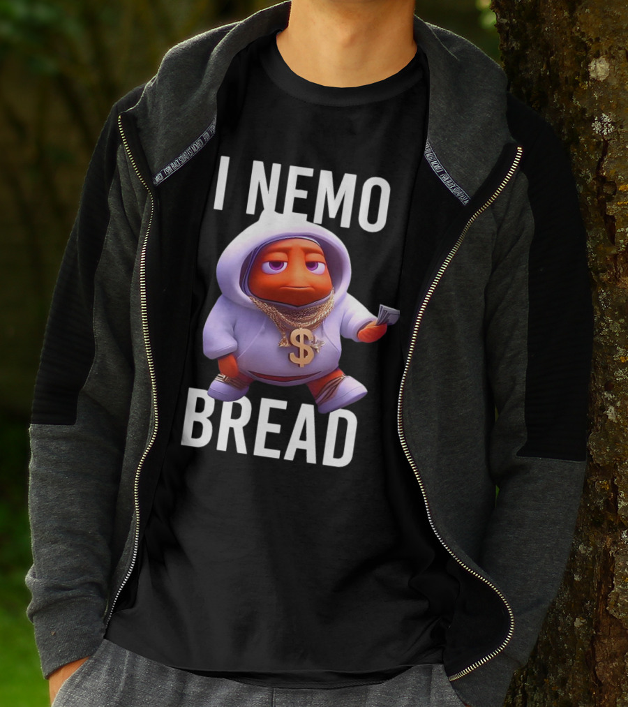 I Nemo Bread Cartoon Parody With Blinged-Out Fish In T-Shirt