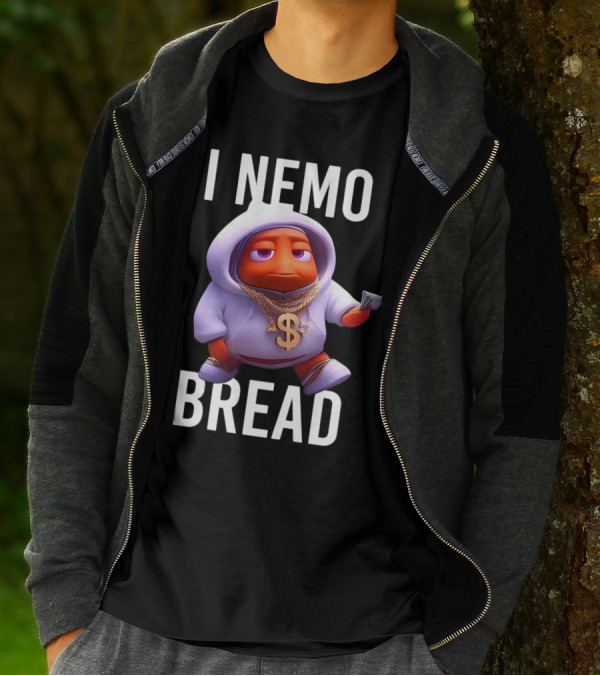 I Nemo Bread Cartoon Parody With Blinged-Out Fish In T-Shirt
