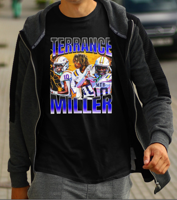 Terrance Miller Football MTB 10 Graphic Locker Room Sports Image T-Shirt