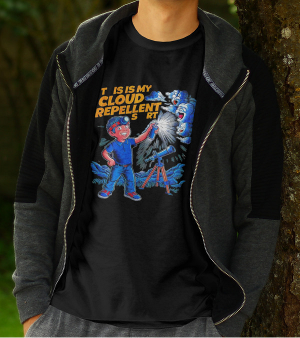 Funny Stargazing With Cloud Repellent Spray And Telescope T-Shirt