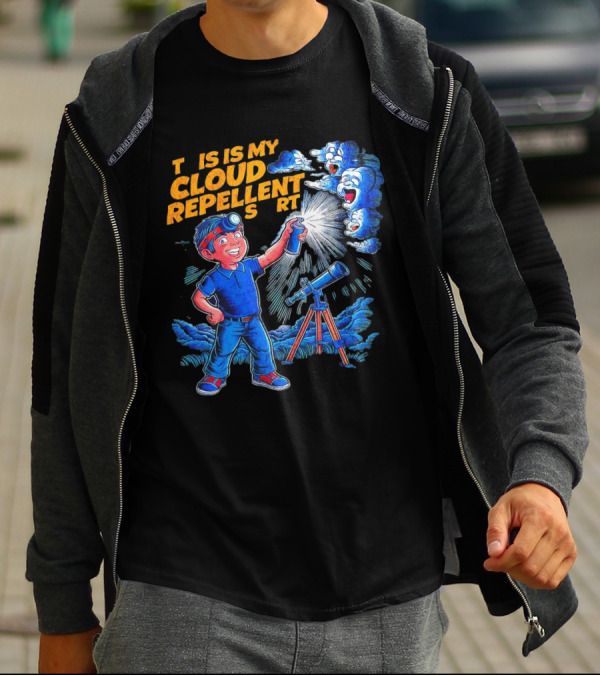 Funny Stargazing With Cloud Repellent Spray And Telescope T-Shirt