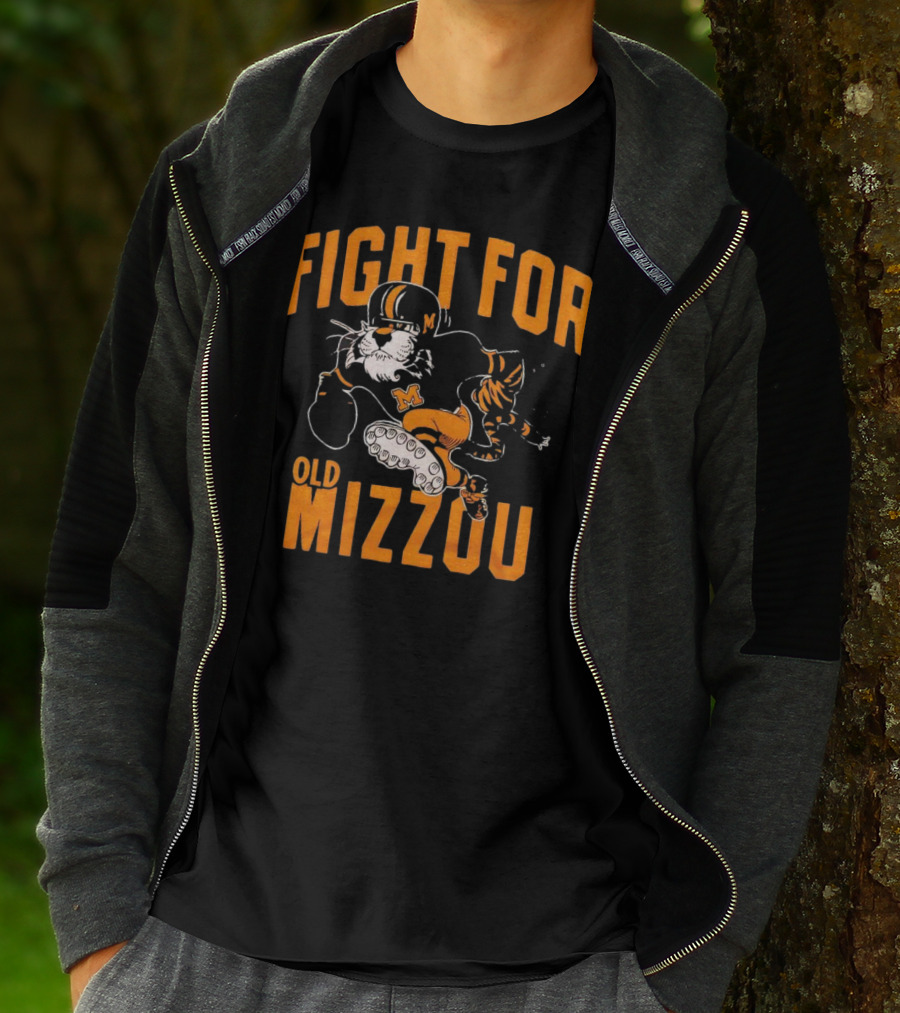 Fight For Old Mizzou Football Mascot In Action T-Shirt