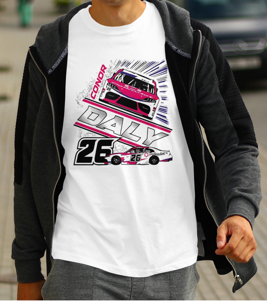 Conor Daly 26 Polkadot Racing Car T-Shirt