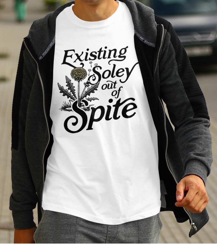 Existing Soley Out Of Spite Dandelion Motif T-Shirt
