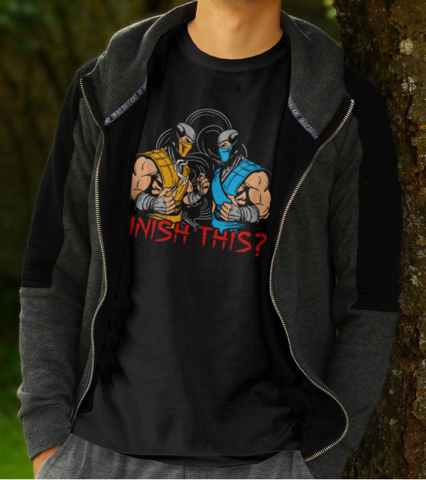 Finish This Mortal Kombat Smoke Sub-Zero Scorpion Showdown T-Shirt