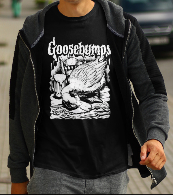 Goosebumps Goose With Thrown Chair And Mug T-Shirt