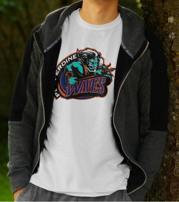 Pepperdine Waves 1997 Retro Logo Warrior T-Shirt
