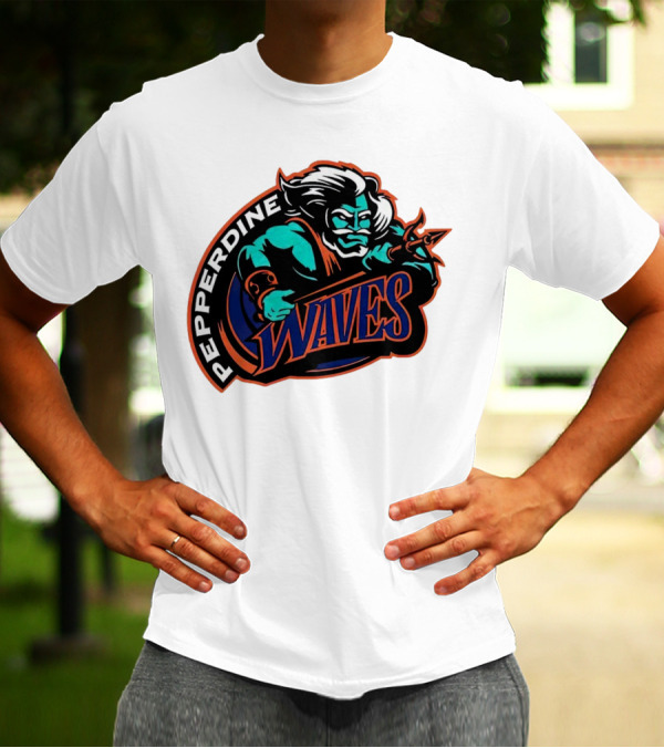 Pepperdine Waves 1997 Retro Logo Warrior T-Shirt