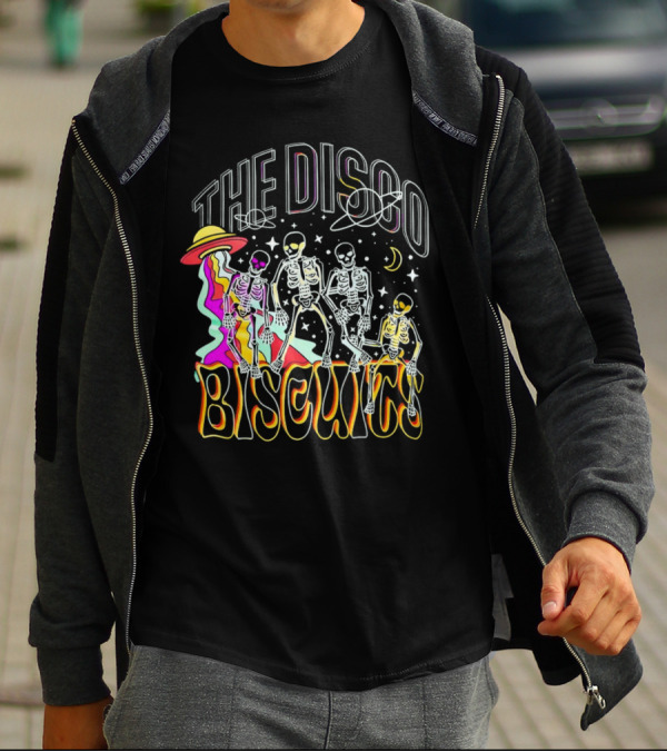 The Disco Biscuits Skeletons Dancing With UFO And Stars T-Shirt