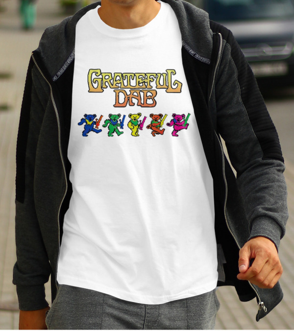 Grateful Dab Bears With Colorful Smoking Pipes T-Shirt