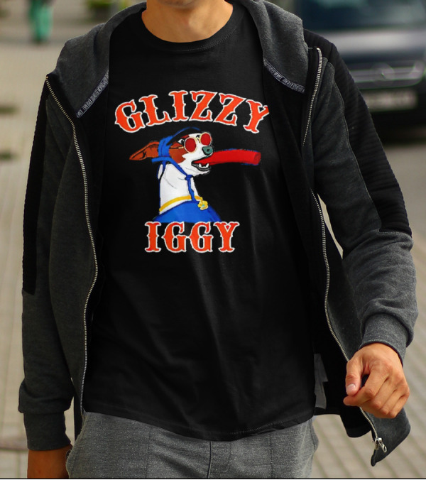Glizzy Iggy Dog New York Mets Fun Canine Baseball T-Shirt