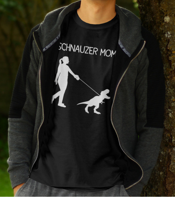 SCHNAUZER MOM T-REX WALKING T-Shirt