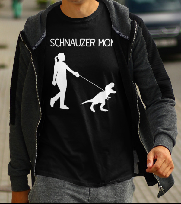 SCHNAUZER MOM T-REX WALKING T-Shirt