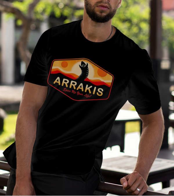 Arrakis Spice Up Your Life Dune Sandworm Desert Scene T-Shirt