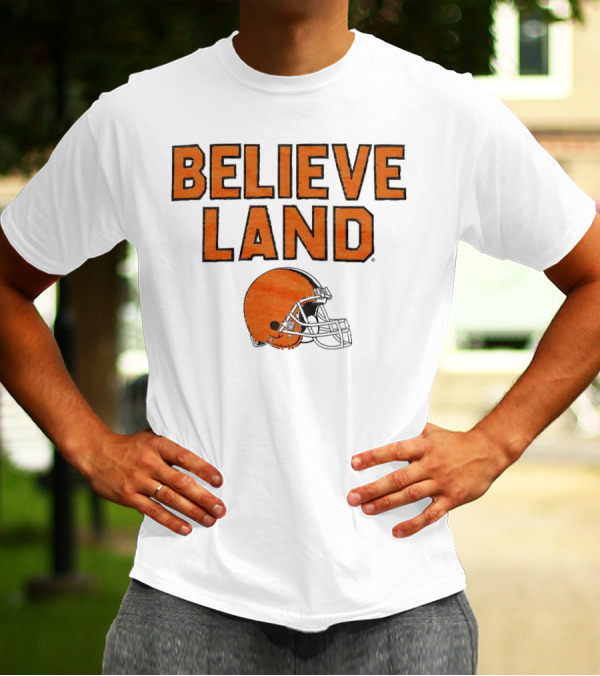 BELIEVELAND Cleveland Browns Helmet T-Shirt