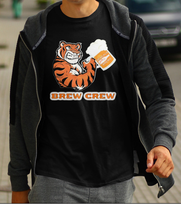 Bengals Brews Brew Crew Tiger Beer Mug T-Shirt