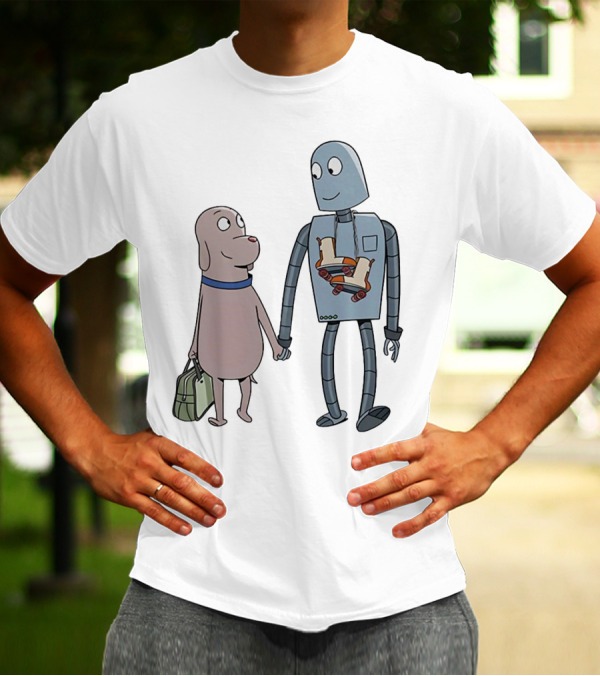 Companionship Adventure: Robot And Dog Journey T-Shirt