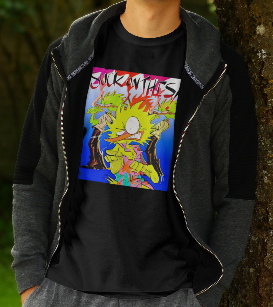 Suck On This Rugrats Reptar And Chuckie Cartoon T-Shirt