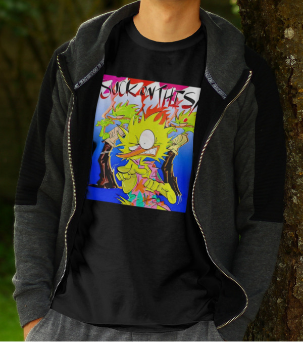 Suck On This Rugrats Reptar And Chuckie Cartoon T-Shirt