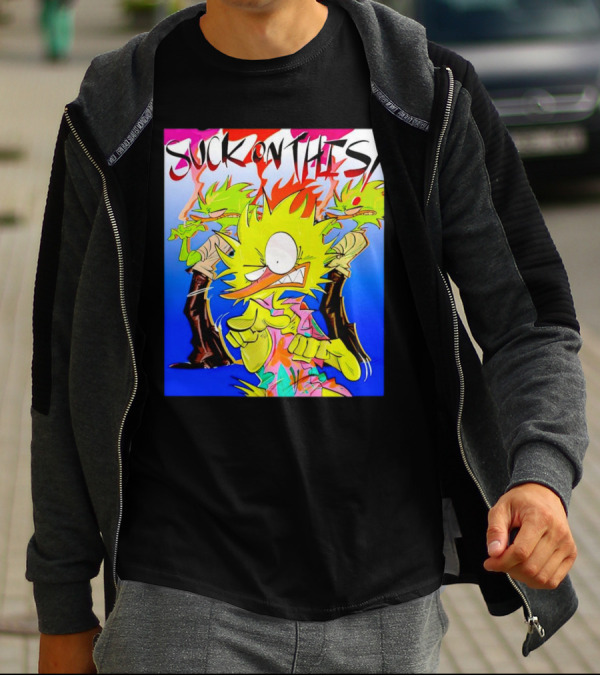 Suck On This Rugrats Reptar And Chuckie Cartoon T-Shirt