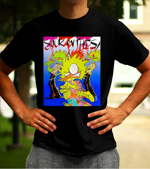 Suck On This Rugrats Reptar And Chuckie Cartoon T-Shirt