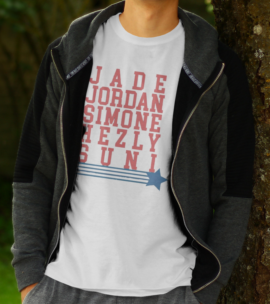 Jade Jordan Simone Hezly Suni Star Lines Sports T-Shirt