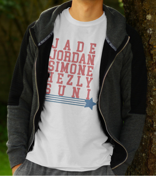 Jade Jordan Simone Hezly Suni Star Lines Sports T-Shirt