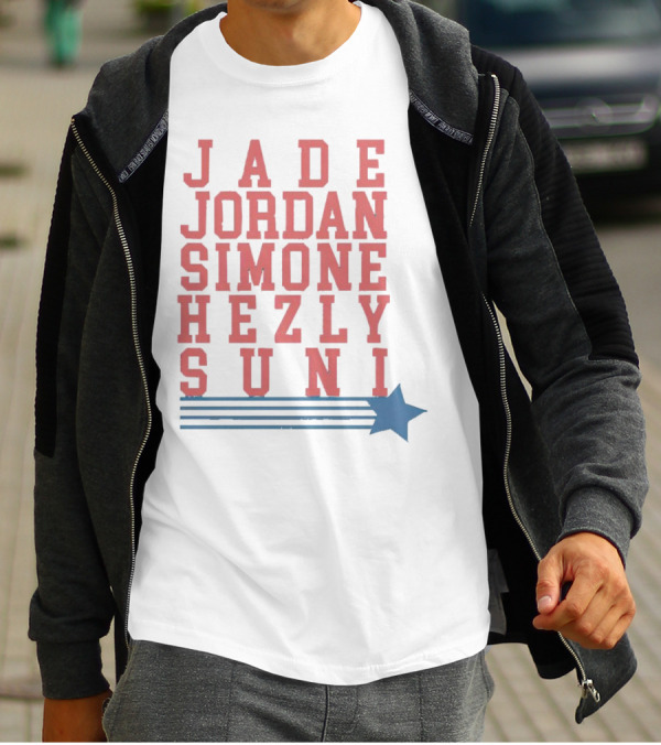 Jade Jordan Simone Hezly Suni Star Lines Sports T-Shirt