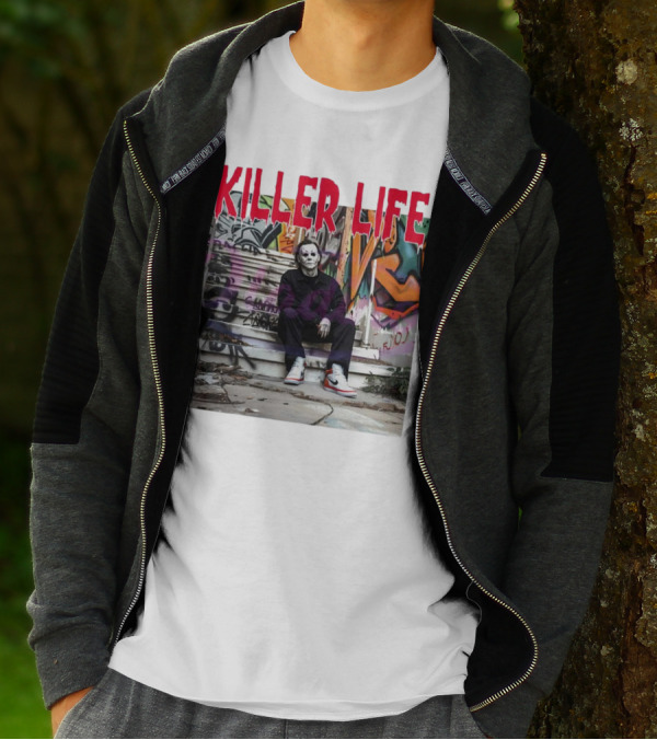 Michael Myers Killer Life Halloween Graffiti Steps T-Shirt